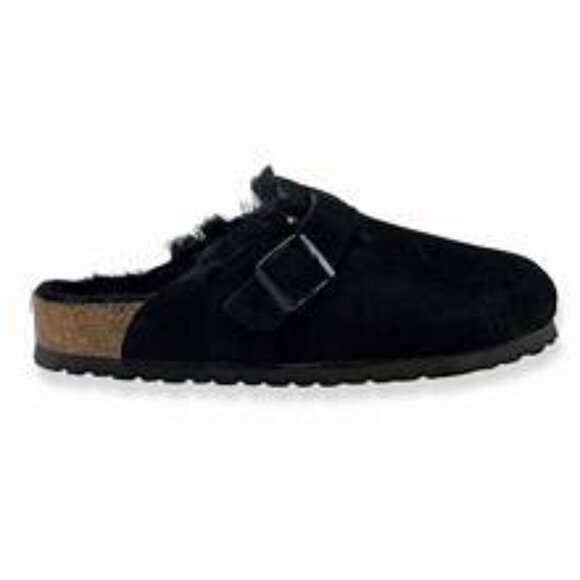 Men's Birkenstock Boston Shearling Lined Clogs - Black - 12 - NIB - Picture 1 of 1